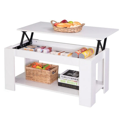 Table basse moderne en bois avec plateau relevable
