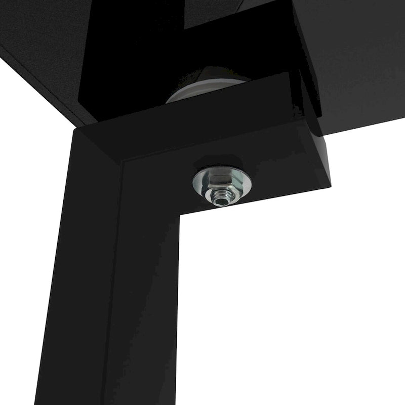 Lot de 2 tables basses rondes en verre à deux niveaux, idéales pour un coin chambre ou un salon. Couleur : noir.