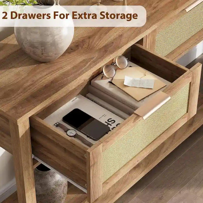 Console d'entrée avec 2 tiroirs