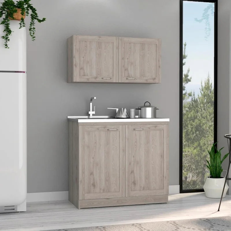 Zurich Cabinet Set, Two Shelves