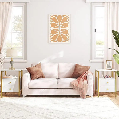 Table d'appoint avec station de recharge - 40 cm (P) x 40 cm (L) x 61 cm (H)