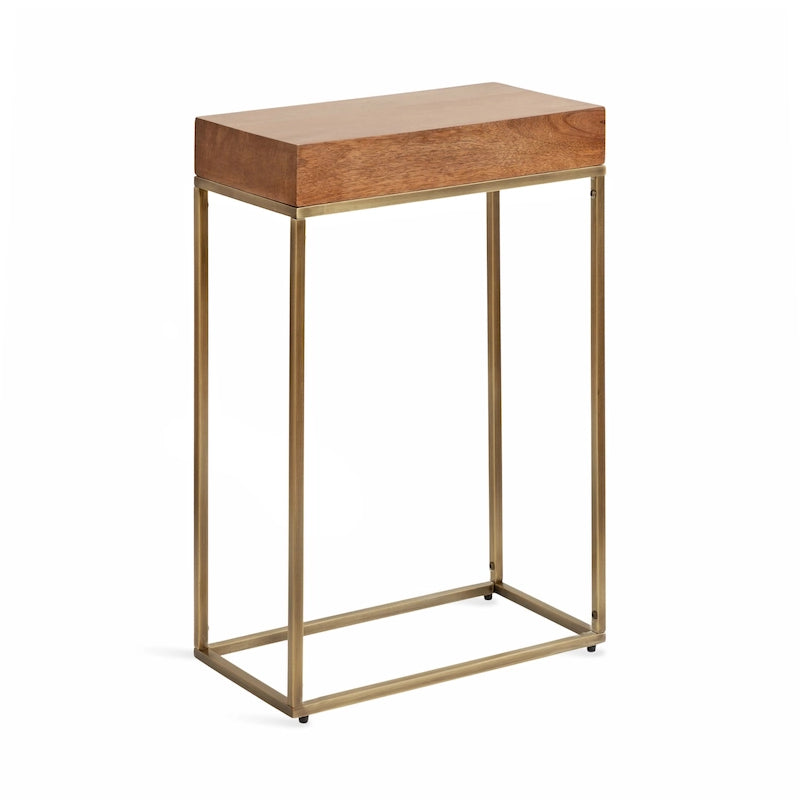 Table d'appoint fine en bois et métal Kate et Laurel Karlsen