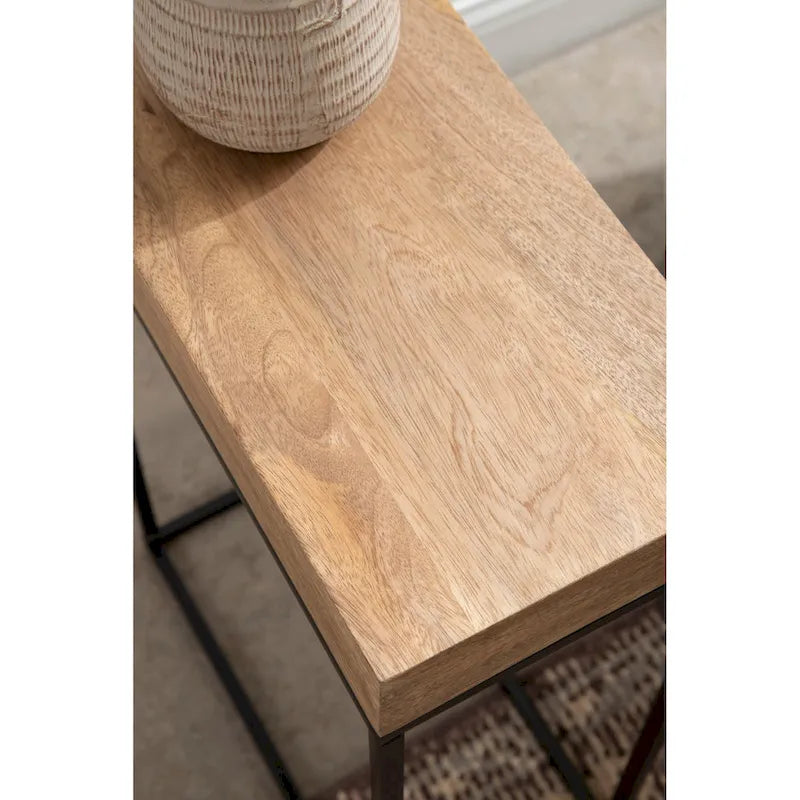 Table d'appoint fine en bois et métal Kate et Laurel Karlsen