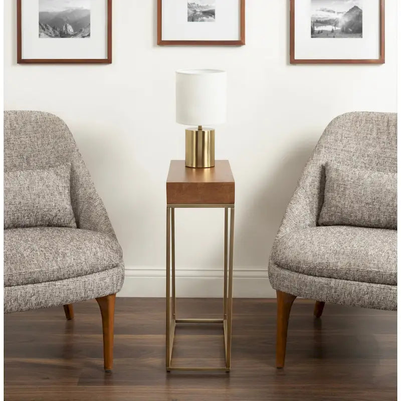 Table d'appoint fine en bois et métal Kate et Laurel Karlsen