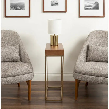 Table d'appoint fine en bois et métal Kate et Laurel Karlsen