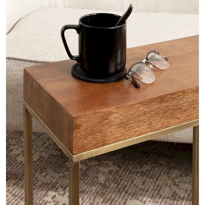 Table d'appoint fine en bois et métal Kate et Laurel Karlsen