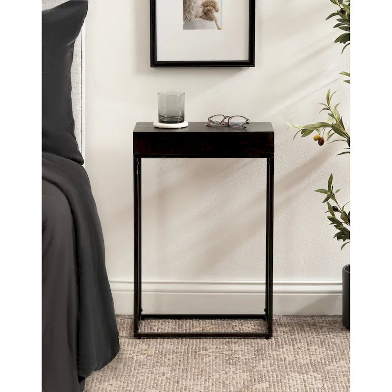 Table d'appoint fine en bois et métal Kate et Laurel Karlsen