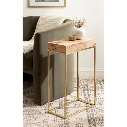 Table d'appoint fine en bois et métal Kate et Laurel Karlsen