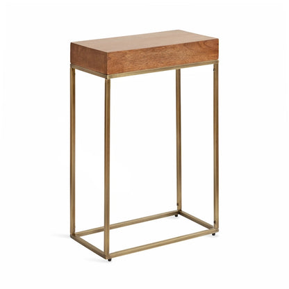 Table d'appoint fine en bois et métal Kate et Laurel Karlsen