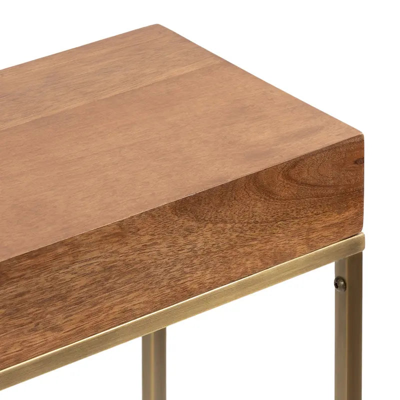 Table d'appoint fine en bois et métal Kate et Laurel Karlsen
