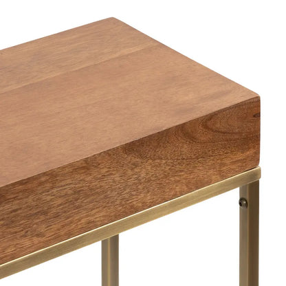 Table d'appoint fine en bois et métal Kate et Laurel Karlsen