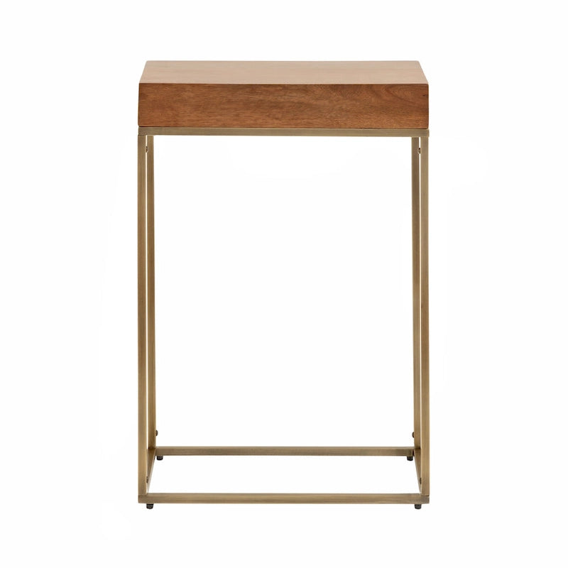 Table d'appoint fine en bois et métal Kate et Laurel Karlsen