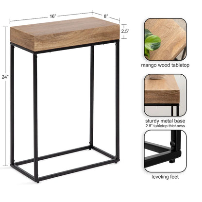 Table d'appoint fine en bois et métal Kate et Laurel Karlsen
