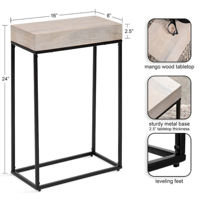 Table d'appoint fine en bois et métal Kate et Laurel Karlsen