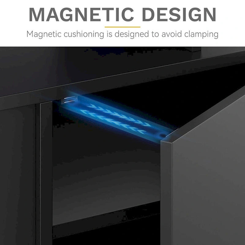 Meuble TV moderne Moasis pour téléviseurs jusqu'à 75 pouces - 15,7 cm (P) x 70 cm (L) x 25,1 cm (H)