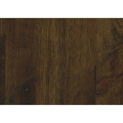 Table basse carrée Itti 81 cm, 2 tiroirs, bois brun, noir