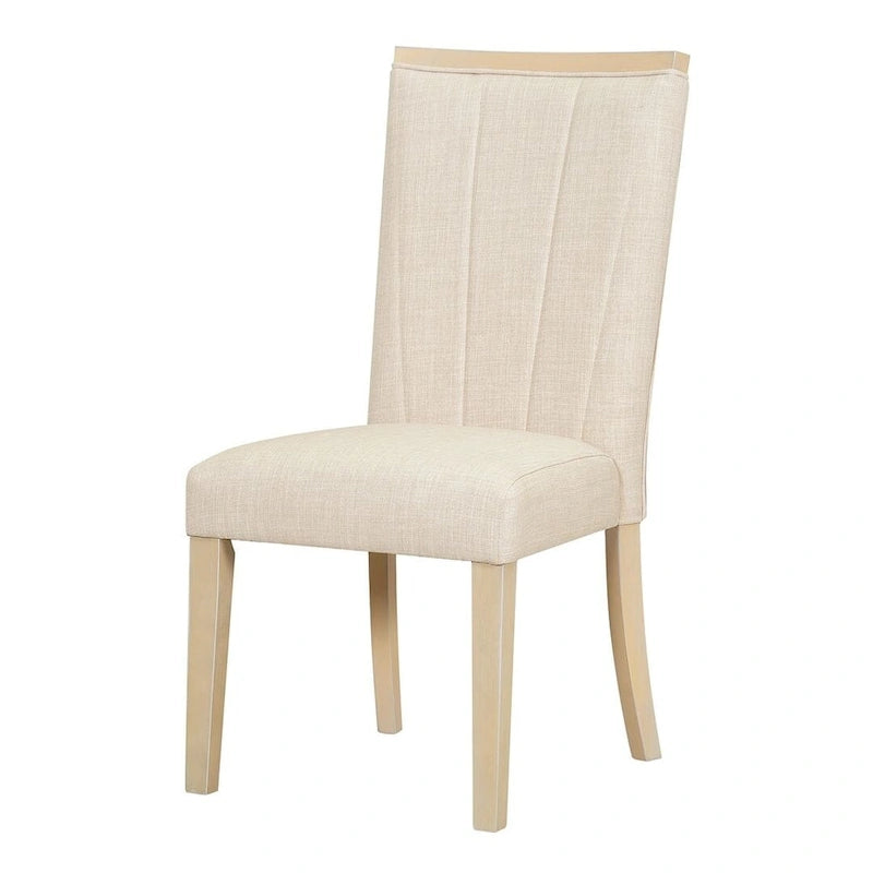 Ensemble de salle à manger contemporain extensible en bois 6 pièces avec banc rembourré et 4 chaises