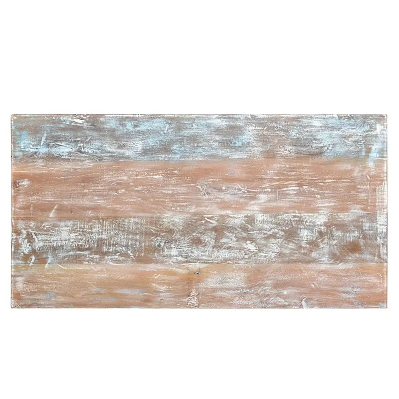 Table de salle à manger sculptée en bois flotté recyclé -83 - 83