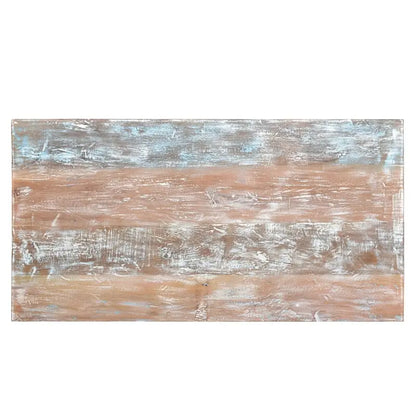 Table de salle à manger sculptée en bois flotté recyclé -83 - 83