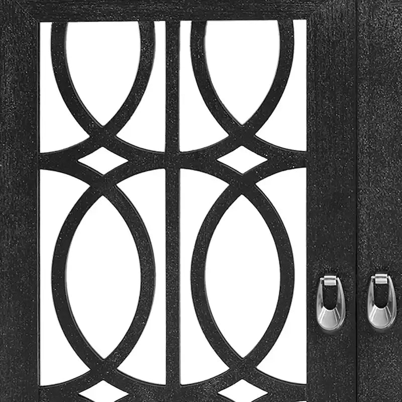 Buffet moderne et élégant en bois avec trois portes d'armoires à miroir