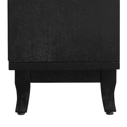 Buffet moderne et élégant en bois avec trois portes d'armoires à miroir