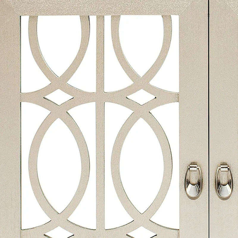 Buffet moderne et élégant en bois avec trois portes d'armoires à miroir