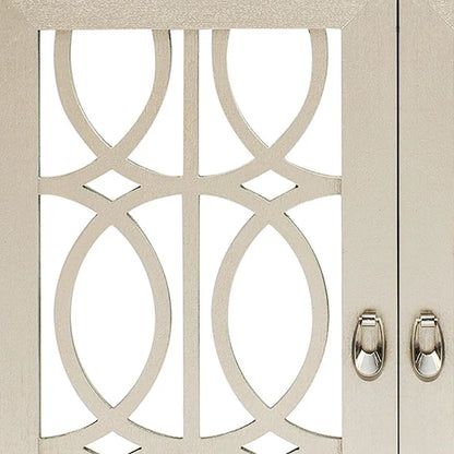 Buffet moderne et élégant en bois avec trois portes d'armoires à miroir