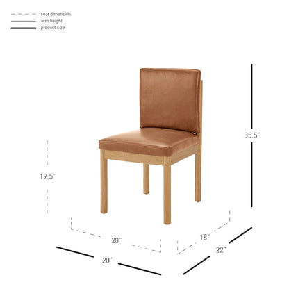Chaise de salle à manger Melvin en similicuir (lot de 2)