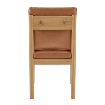 Chaise de salle à manger Melvin en similicuir (lot de 2)