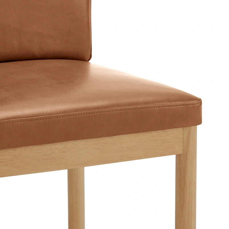 Chaise de salle à manger Melvin en similicuir (lot de 2)