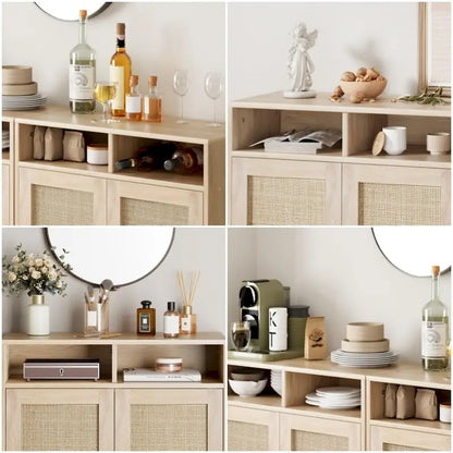 Buffet moderne en rotin Eie - 62,9 cm (P) x 15,7 cm (L) x 36,2 cm (H)