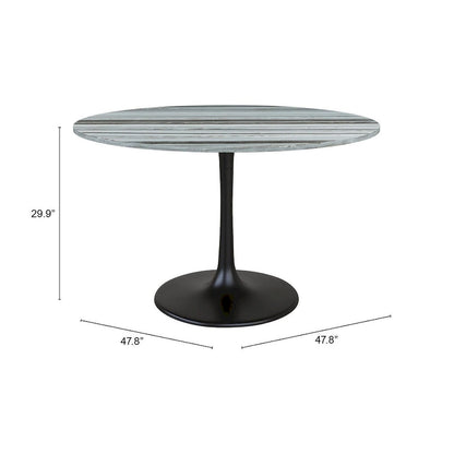 Table de salle à manger Central City grise et noire