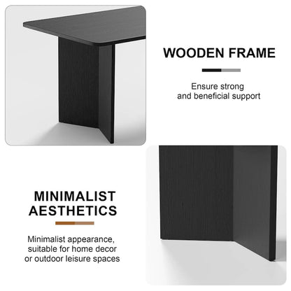 Table de salle à manger carrée en bois massif pour 6 à 8 personnes, style nordique