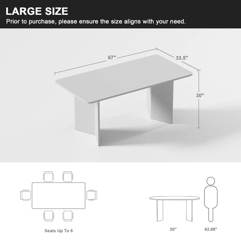 Table de salle à manger carrée en bois massif pour 6 à 8 personnes, style nordique