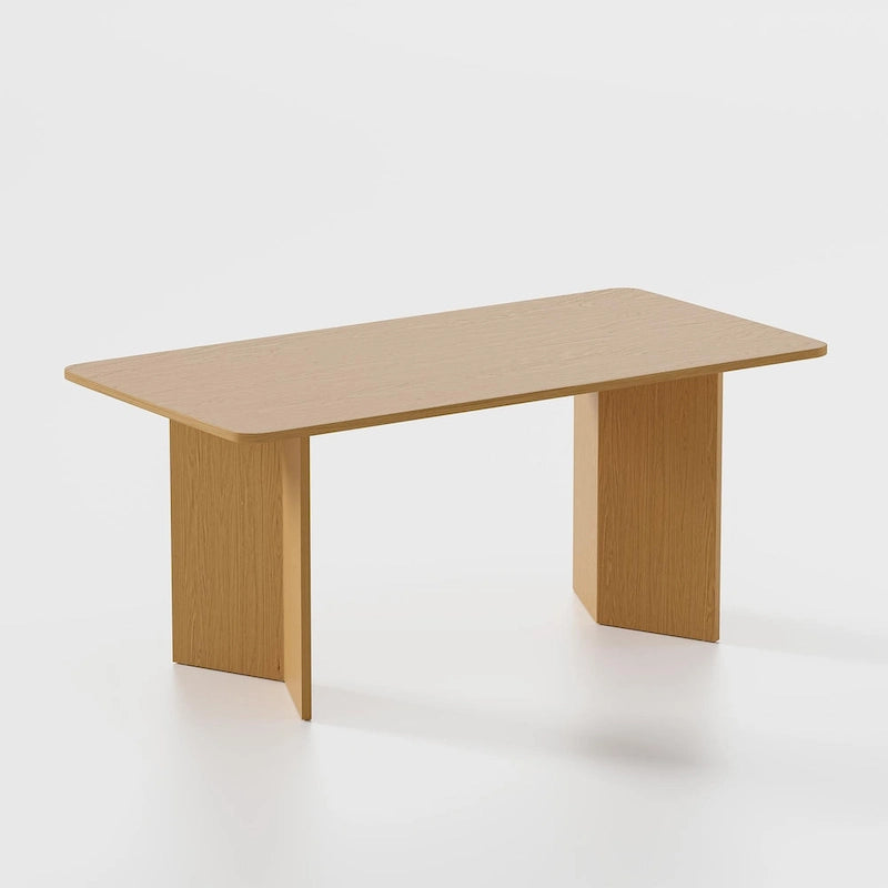 Table de salle à manger carrée en bois massif pour 6 à 8 personnes, style nordique