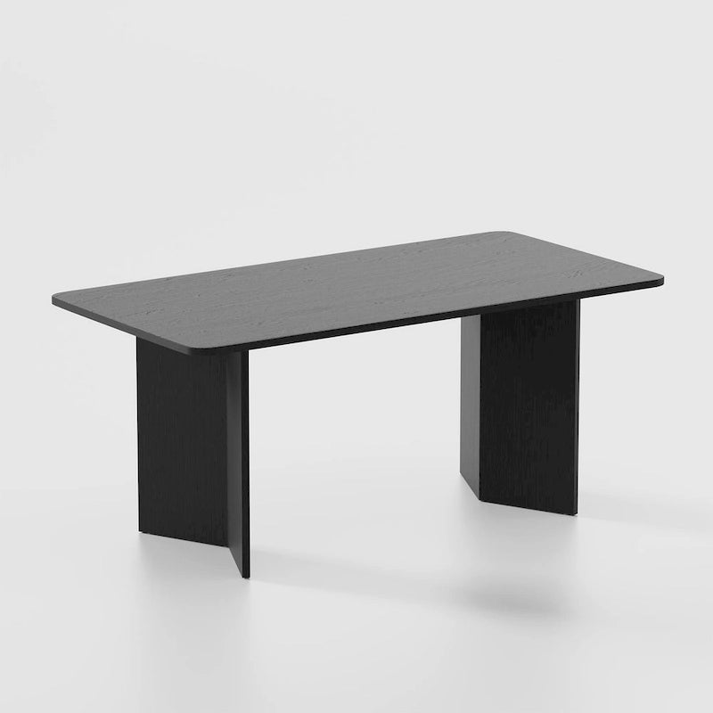 Table de salle à manger carrée en bois massif pour 6 à 8 personnes, style nordique