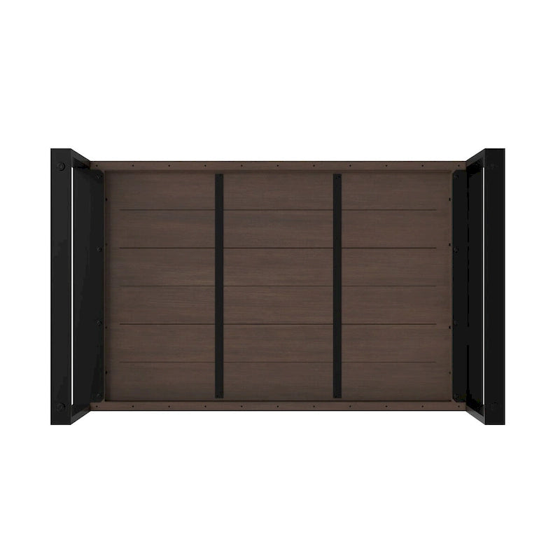 Table de salle à manger rectangulaire moderne industrielle WyndenHall Phobe 66 po x 40 po - 66 pouces de large