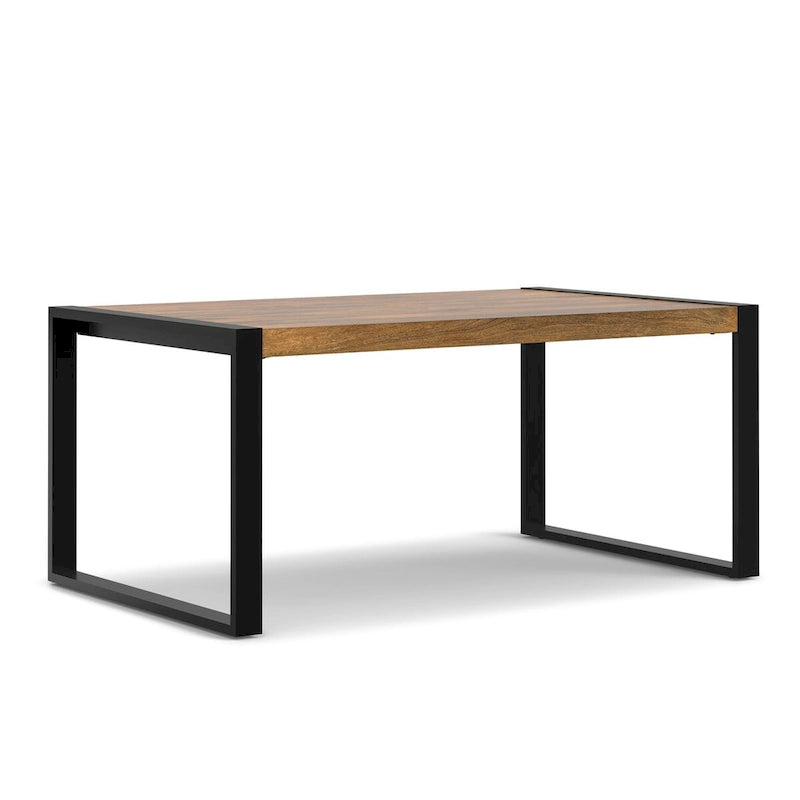 Table de salle à manger rectangulaire moderne industrielle WyndenHall Phobe 66 po x 40 po - 66 pouces de large
