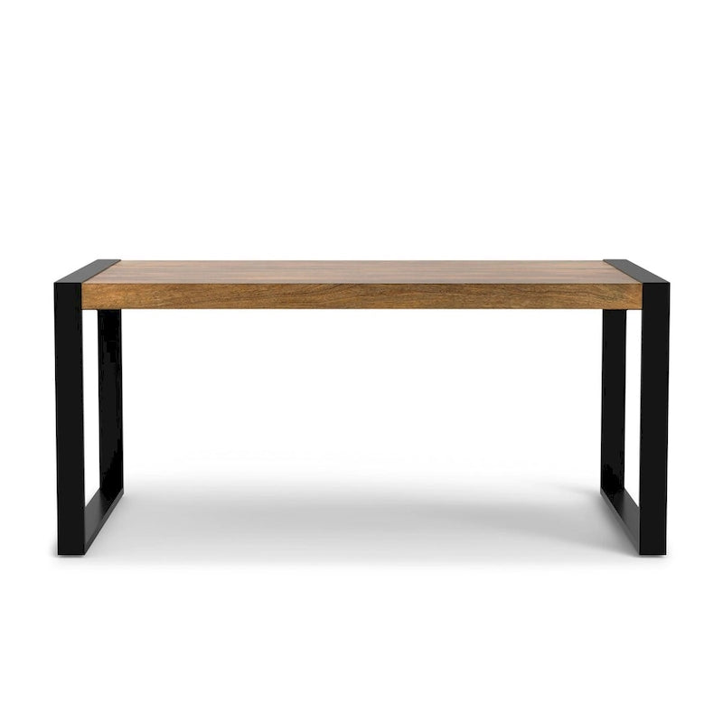 Table de salle à manger rectangulaire moderne industrielle WyndenHall Phobe 66 po x 40 po - 66 pouces de large