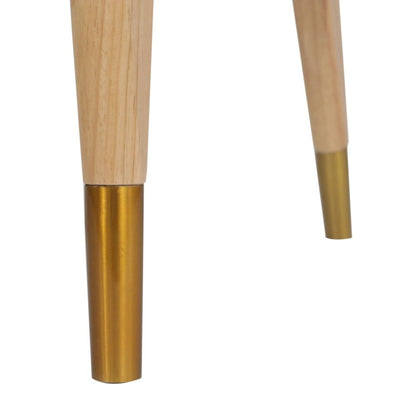 Chaise de salle à manger en rotin tressé avec dossier et assise rembourrée