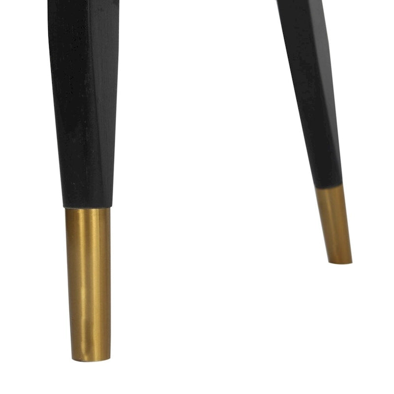 Chaise de salle à manger en rotin tressé avec dossier et assise rembourrée