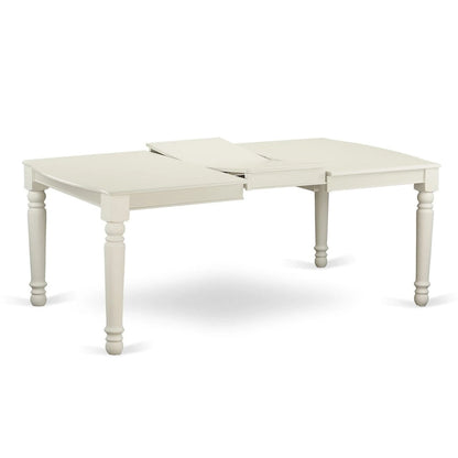 Ensemble de salle à manger 5 pièces East West Furniture : une table de cuisine rectangulaire et 4 chaises de salle à manger, blanc lin