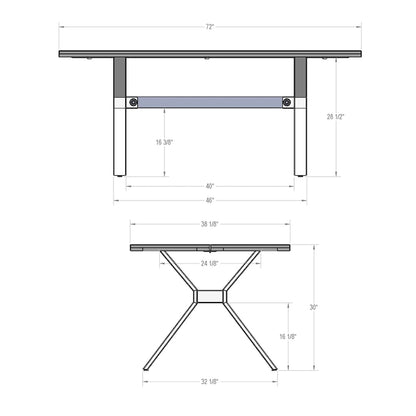 Ensemble de salle à manger 7 pièces Amisco Leonie (table en bois) et chaises Snyder