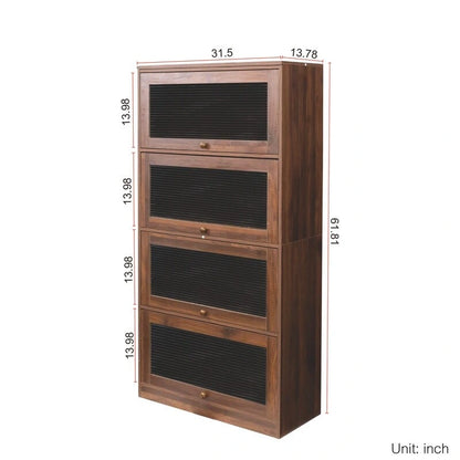 Armoire de rangement de bureau moderne avec portes vitrées, bibliothèque anti-poussière