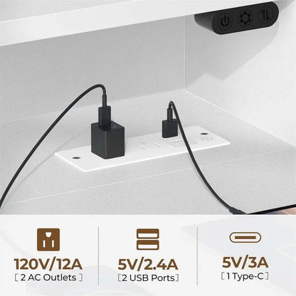 Bureau d'ordinateur 39 pouces avec éclairage LED
