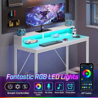Bureau d'ordinateur 39 pouces avec éclairage LED