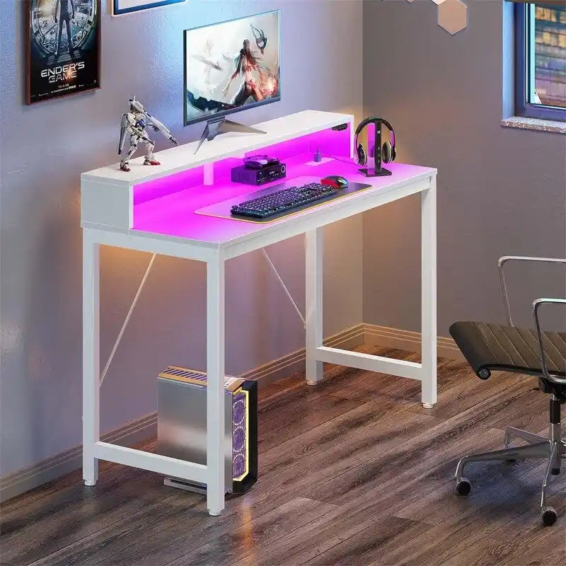 Bureau d'ordinateur 39 pouces avec éclairage LED