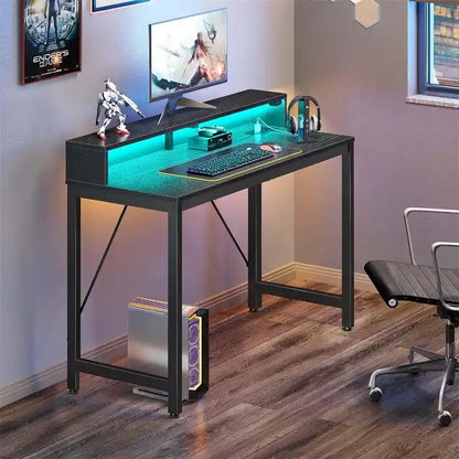 Bureau d'ordinateur 39 pouces avec éclairage LED