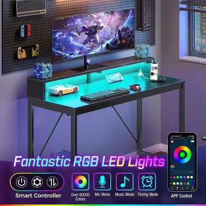 Bureau d'ordinateur 39 pouces avec éclairage LED