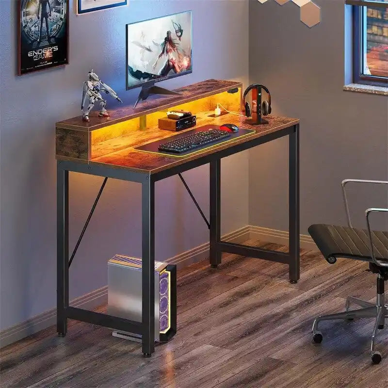 Bureau d'ordinateur 39 pouces avec éclairage LED